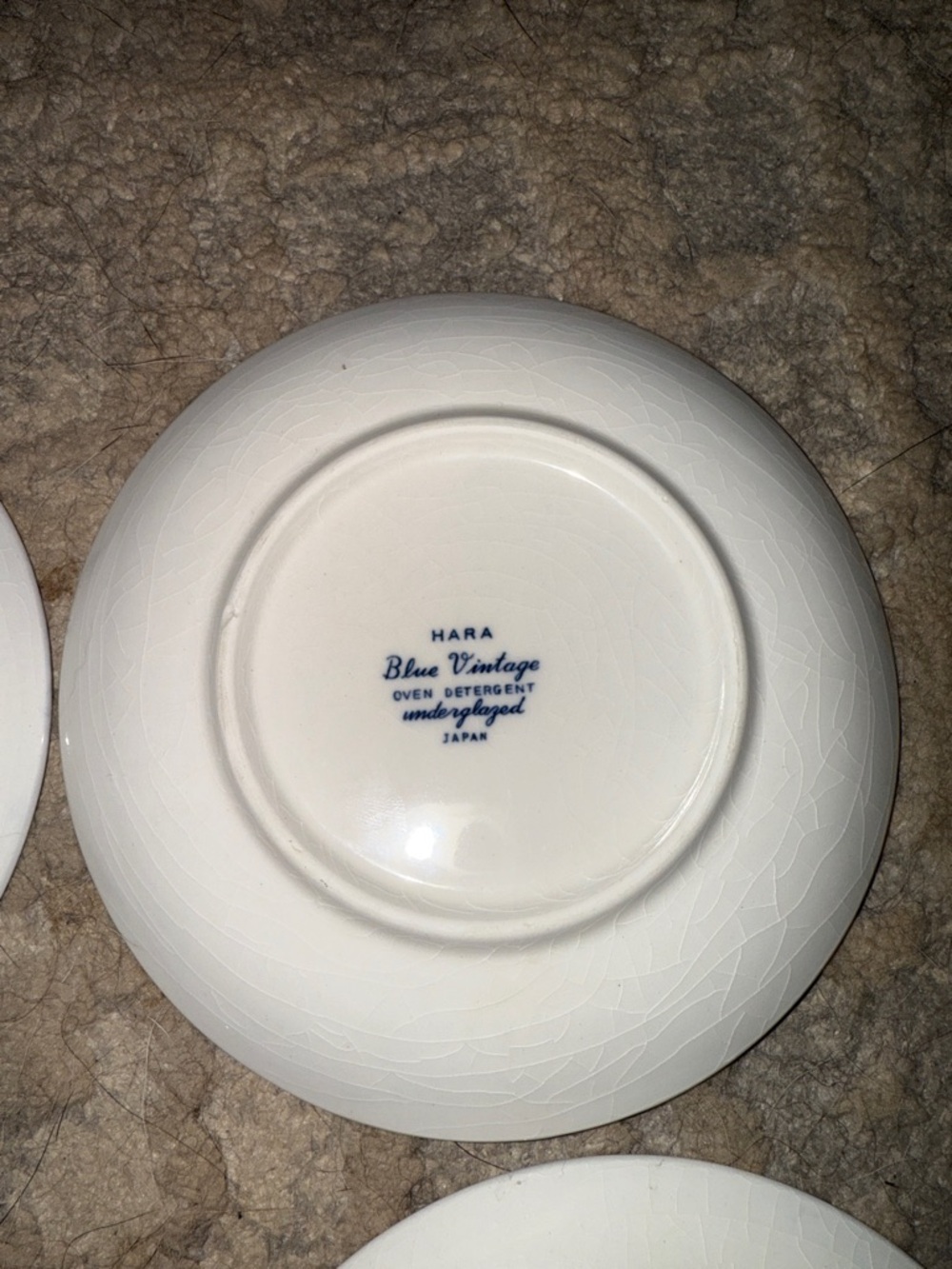 “ Blue Vintage “ Pattern Floral Fruit Dessert Plates - Set of 4 - Japan - Picture 7 of 13